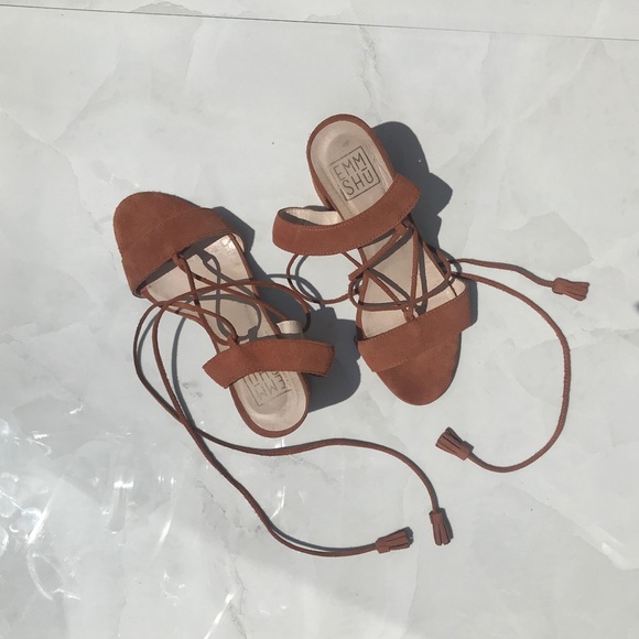 EMM SHU camel low heel strap sandals - Picture 1 of 3